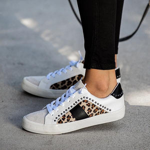 Lydiashoes Studded Leopard Sneakers