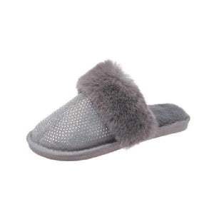 Lydiashoes Diamond Faux Fur Slippers